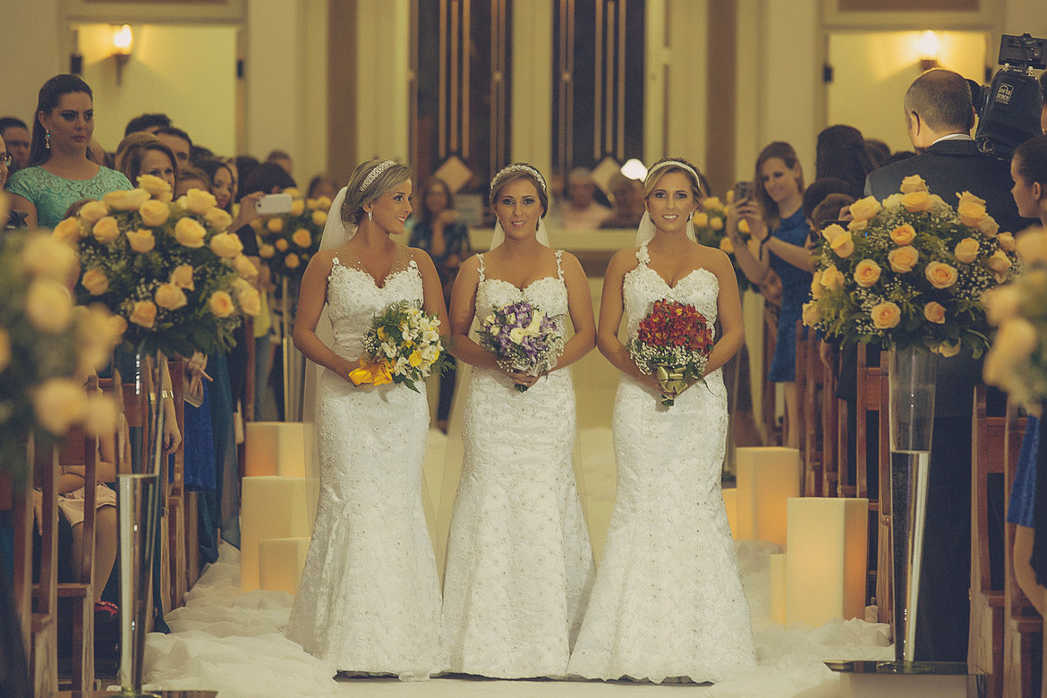 triplet wedding in brazil