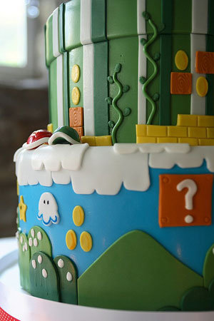 super mario bros  nintendo wedding cake