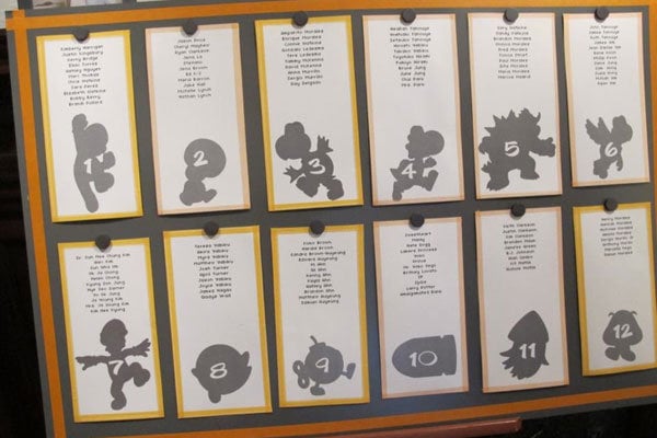 Disney Seating Chart Wedding