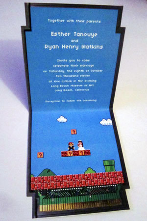 nintendo super mario bros invitation