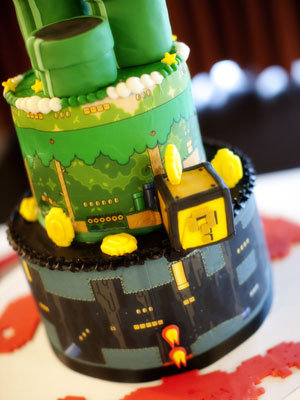 nintendo wedding cake