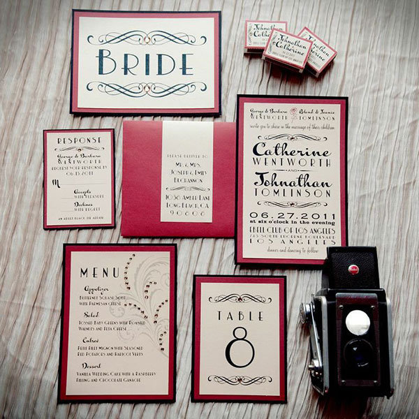 vintage wedding invitations