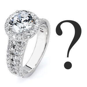 diamond ring with question mark