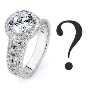 diamond ring with question mark