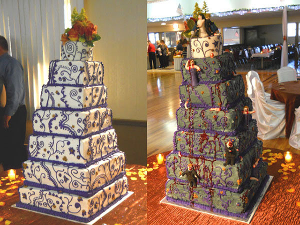 zombie wedding cake