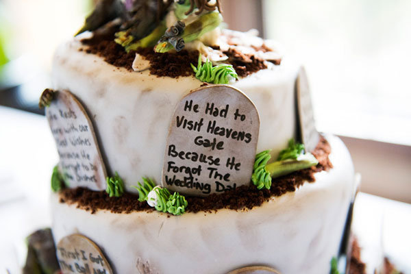 zombie wedding cake