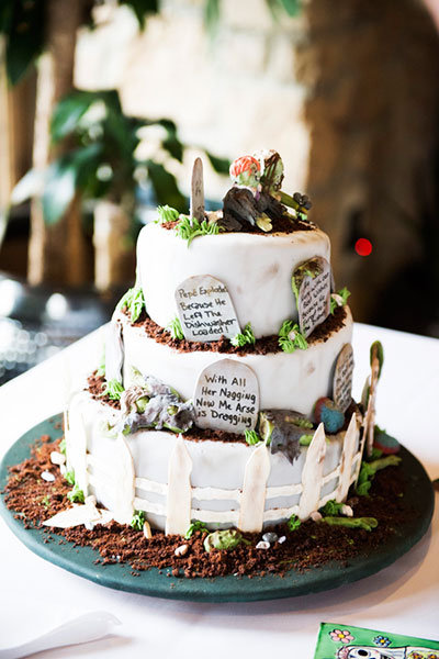 zombie wedding cake