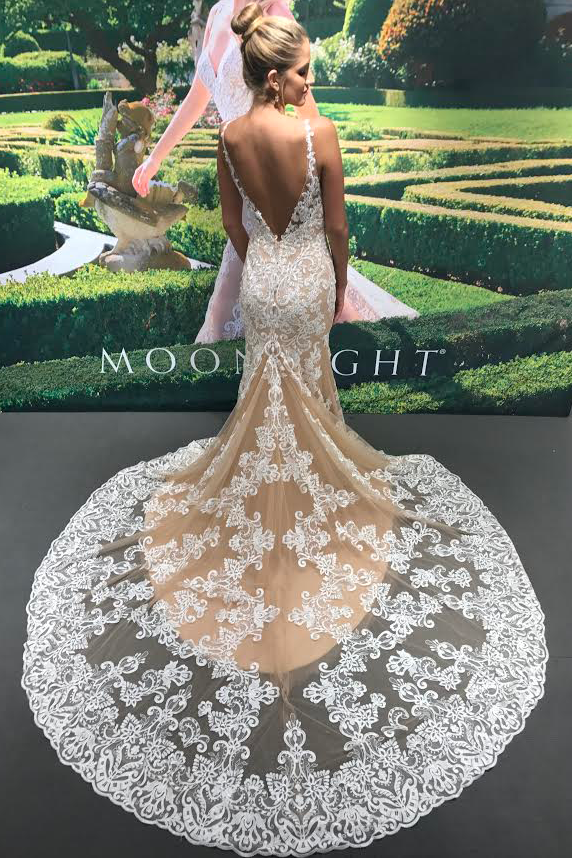 moonlight bridal sheer lace train