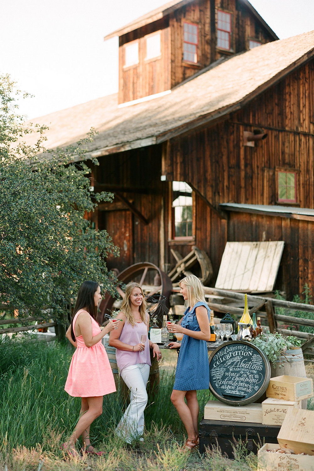 country wedding cocktail hour