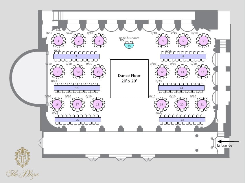 Wedding Reception Seating Arrangement Chart