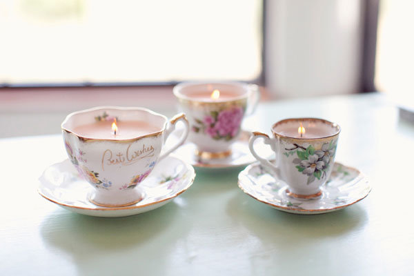 Diy We Love Vintage Teacup Candles Bridalguide