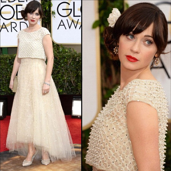 zoey deschanel golden globes