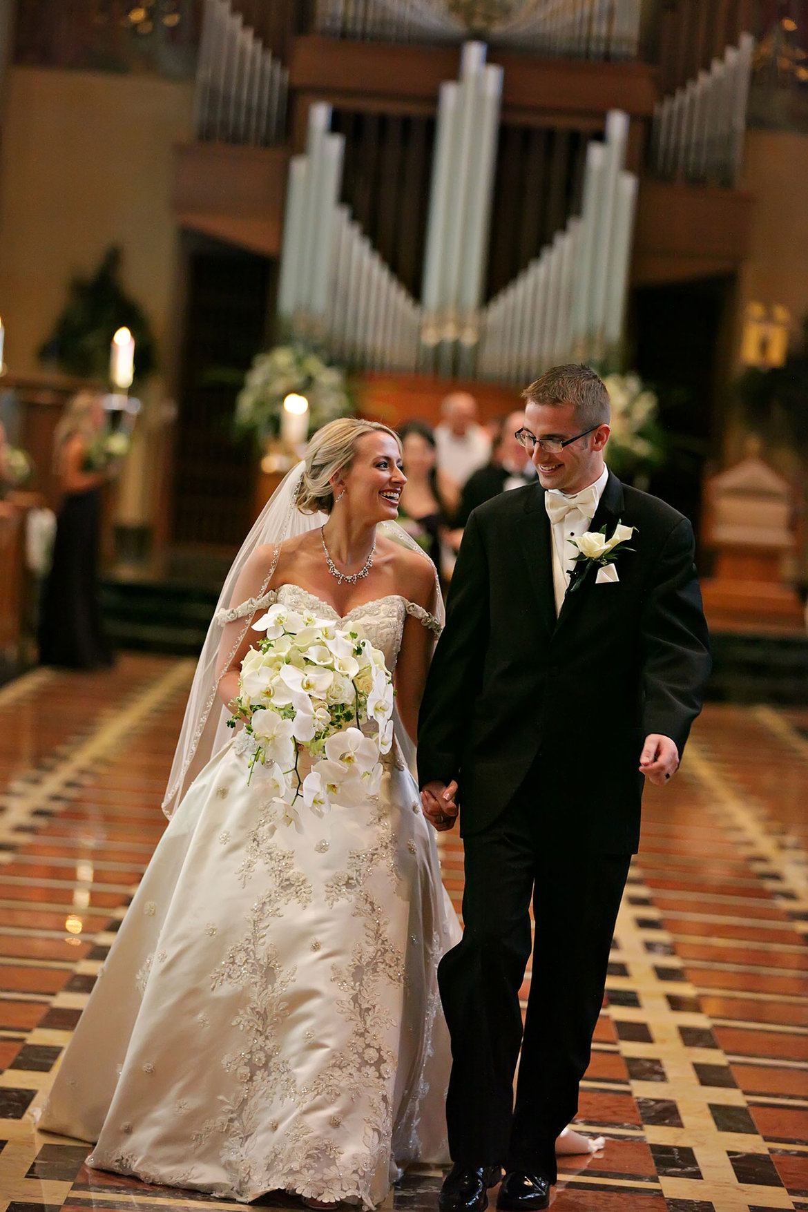 off the shoulder wedding dress