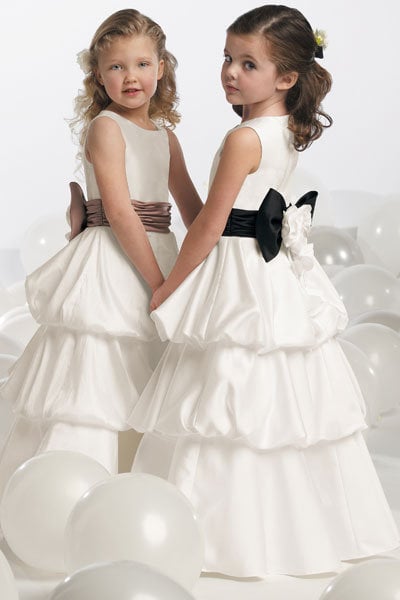 pastel colour flower girl dresses