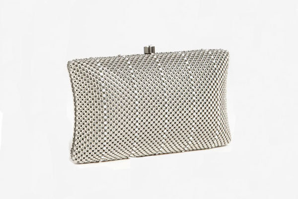 crystal stripe clutch 