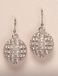 pave ball drop earrings by ann taylor