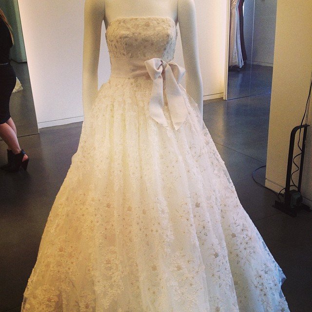 white by vera wang wedding dress
