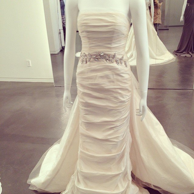 white by vera wang wedding dress