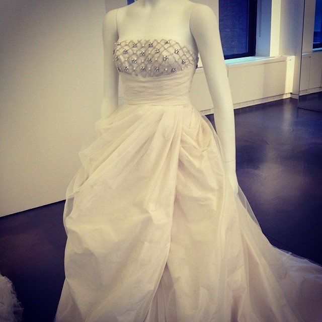 white by vera wang wedding dress