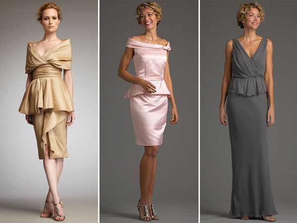 peplum mother of the bride dresses