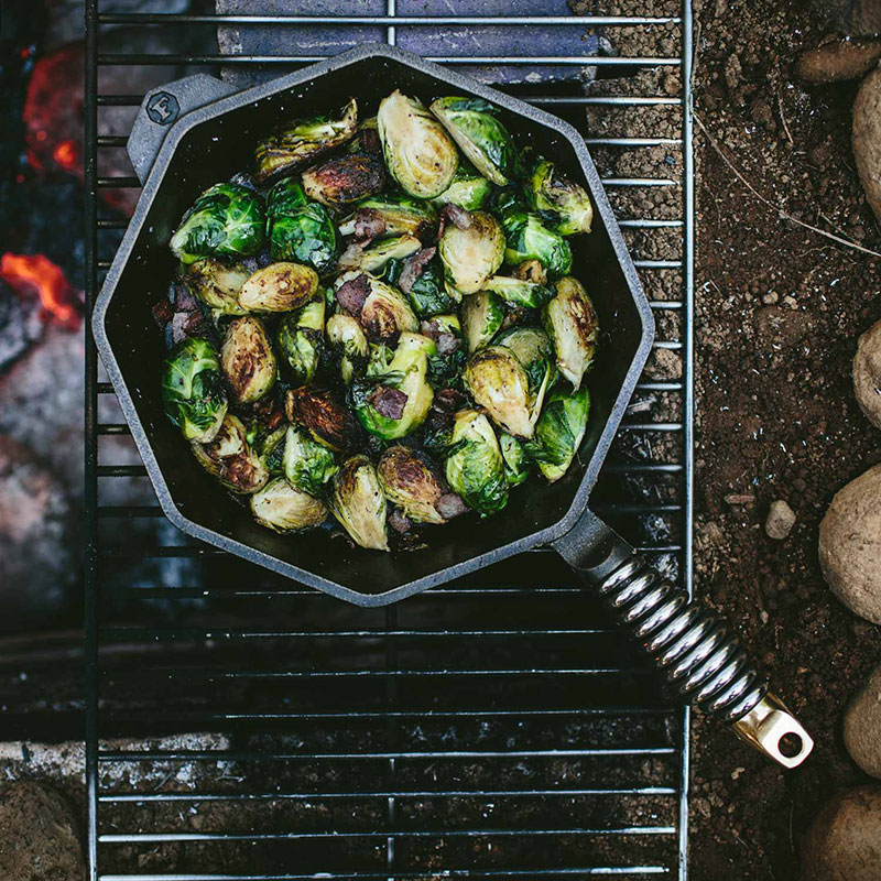 finex cast iron cookware brussels sprouts