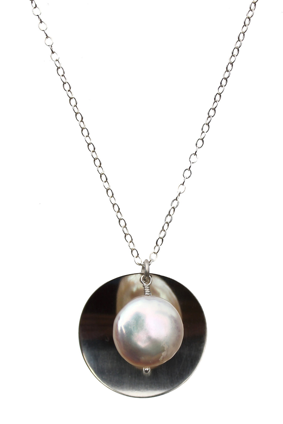 ten2midnightstudios silver pendant pearl necklace