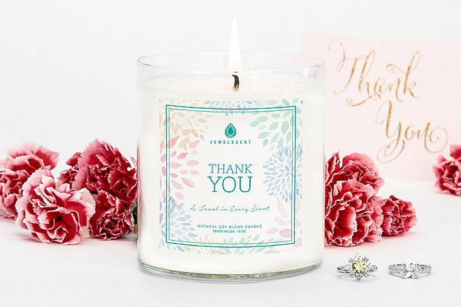 jewelscent thank you candle
