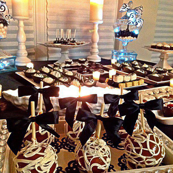 chocolate dessert table