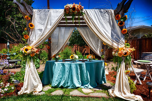 rustic wedding ceremony decor