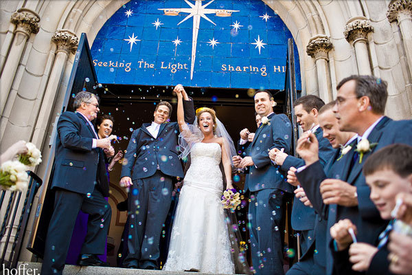 couple exiting ceremony