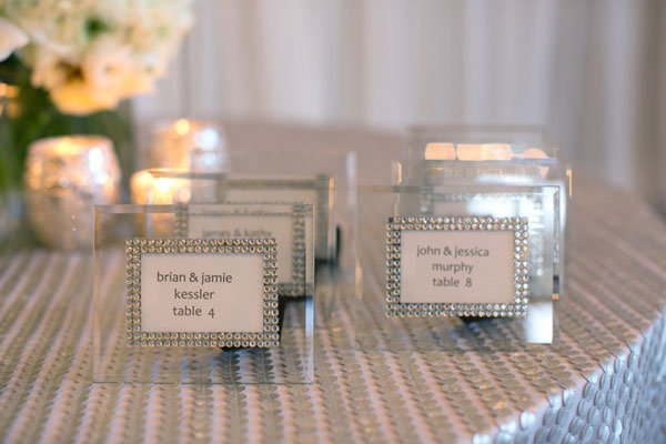 modern white and silver wedding color palette