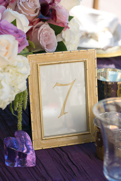 eggplant gold and ivory wedding color palette