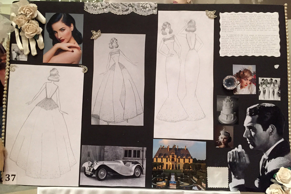 high school of fashion industries wedding design contest