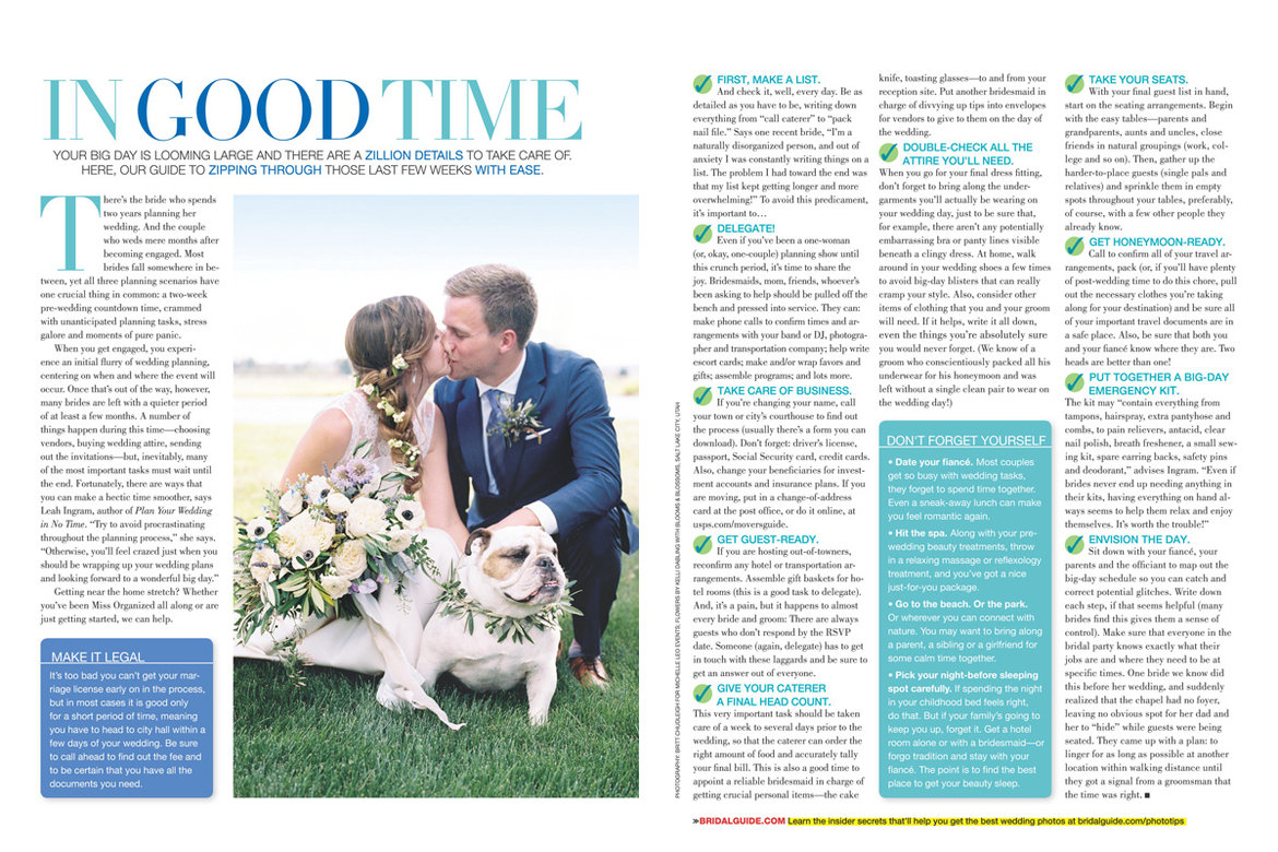 bridal guide july august 2016
