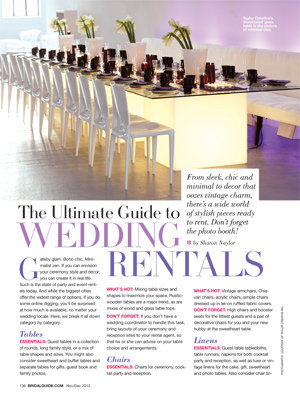 ultimate guide to wedding rentals