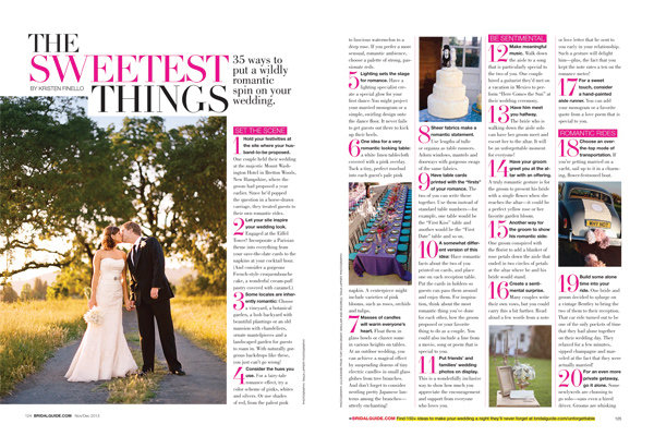 amazing things to incorporate into your wedding sweet ideas from bridal guide november december 2013 issue