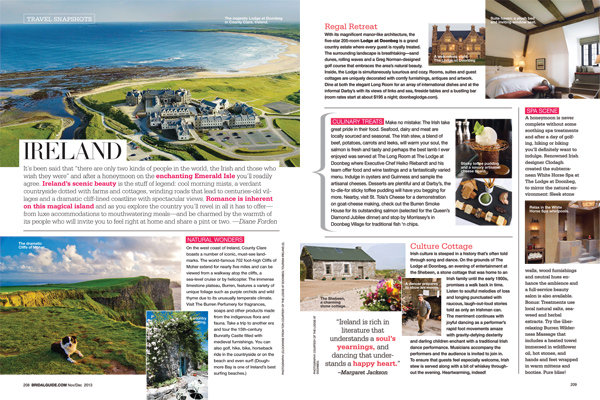 travel snapshot ireland honeymoons in ireland bridal guide november december 2013