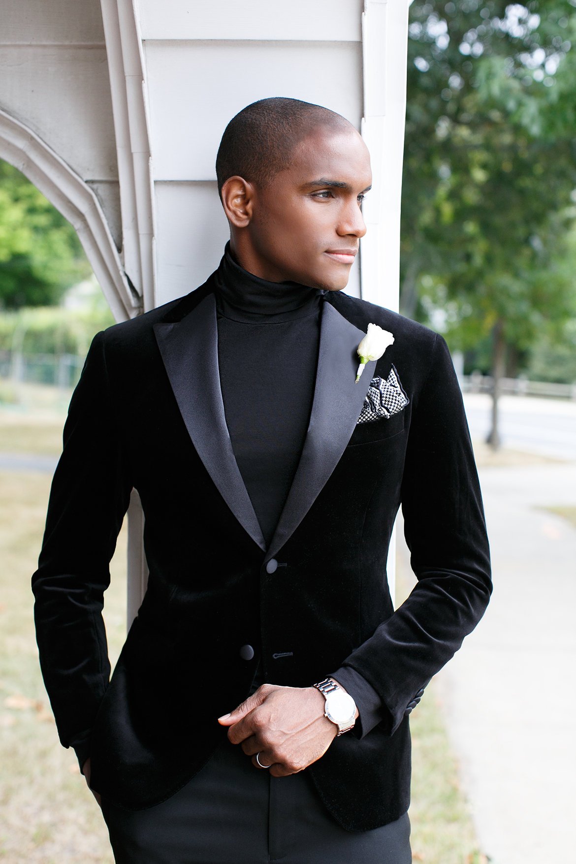 black velvet tux