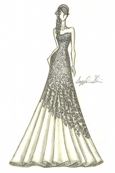 wedding dress illustration