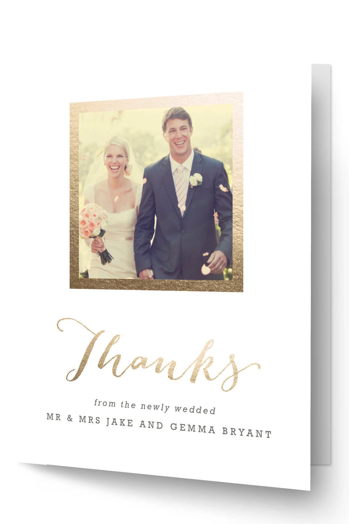 minted wedding thank you card