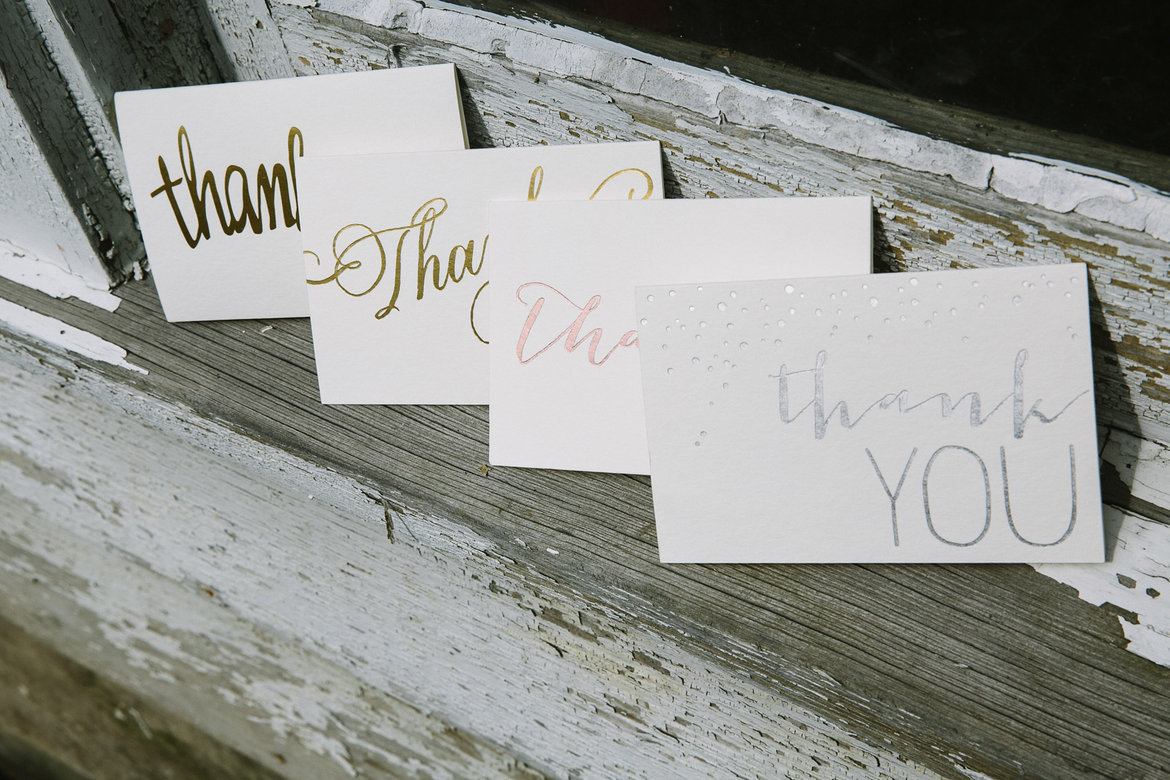 smock wedding thank you card