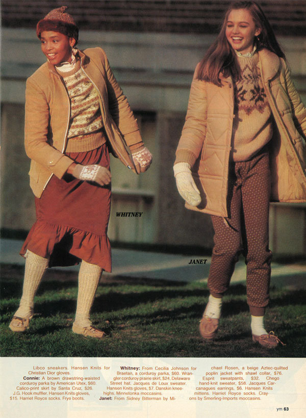 whitney houston modeling ym magazine 1981