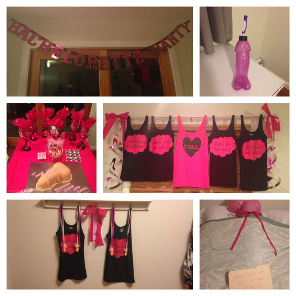 bachelorette bash photo collage