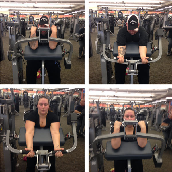 jen and rene exercising