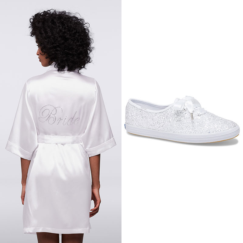 keds with wedding dress