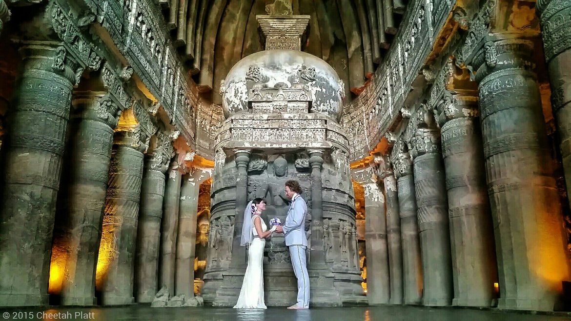 wedding in ajanta caves maharashtra india