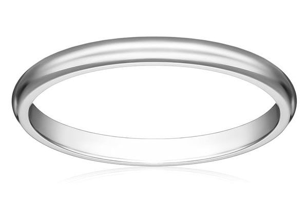 womens 10k white gold traditional plain wedding band