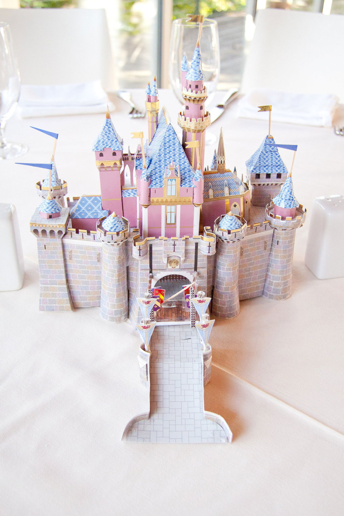 sleeping beauty castle disney wedding centerpiece