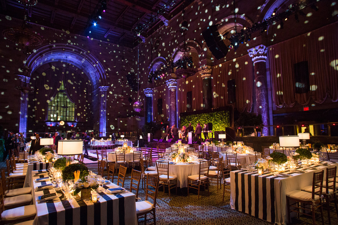 starry night wedding reception