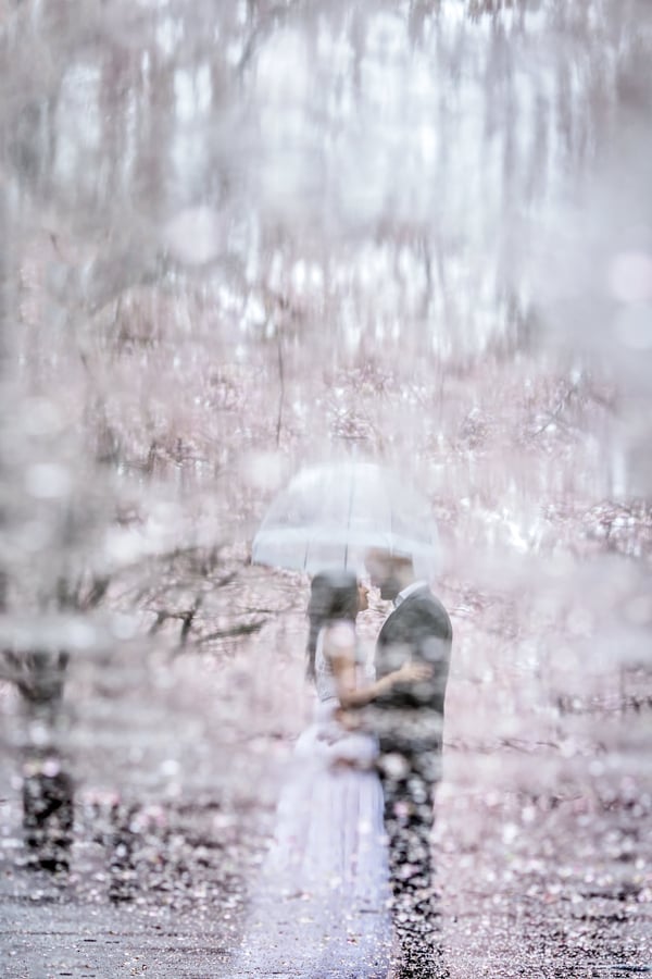 double exposure wedding photo